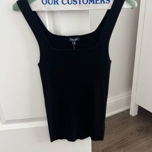 Splendid Black Ribbed Sweater Tank Top